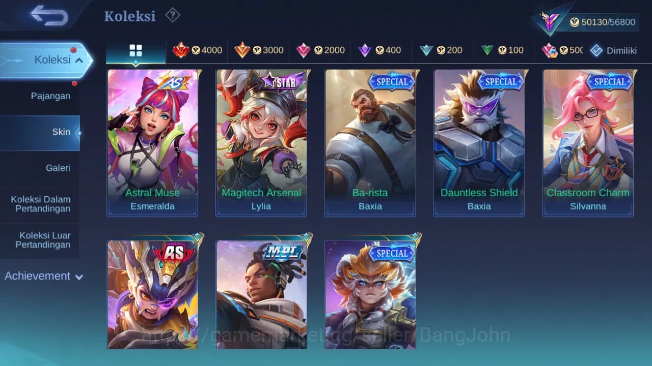 Mobile Legends: Bang Bang Accounts GLOBAL Hero 132 Skin 231 | Prime Granger | Luckybo image 12