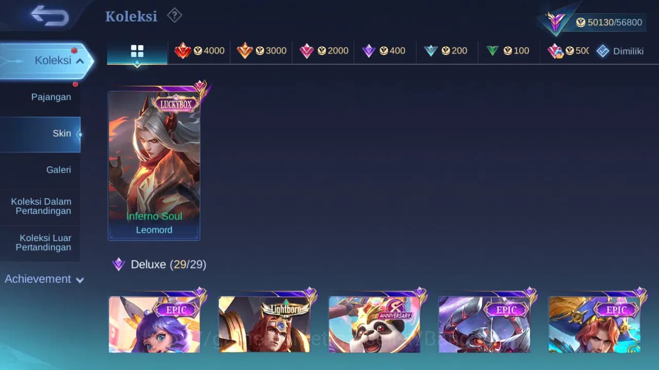 Mobile Legends: Bang Bang Accounts GLOBAL Hero 132 Skin 231 | Prime Granger | Luckybo image 2