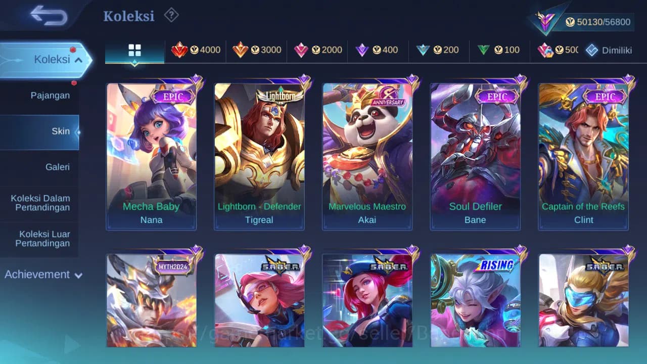 Mobile Legends: Bang Bang Accounts GLOBAL Hero 132 Skin 231 | Prime Granger | Luckybo image 3