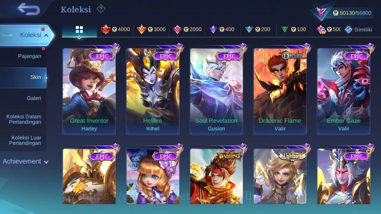 Mobile Legends: Bang Bang Accounts GLOBAL Hero 132 Skin 231 | Prime Granger | Luckybo image 6