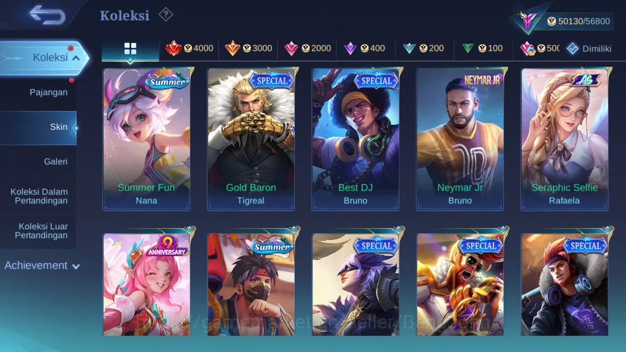 Mobile Legends: Bang Bang Accounts GLOBAL Hero 132 Skin 231 | Prime Granger | Luckybo image 8
