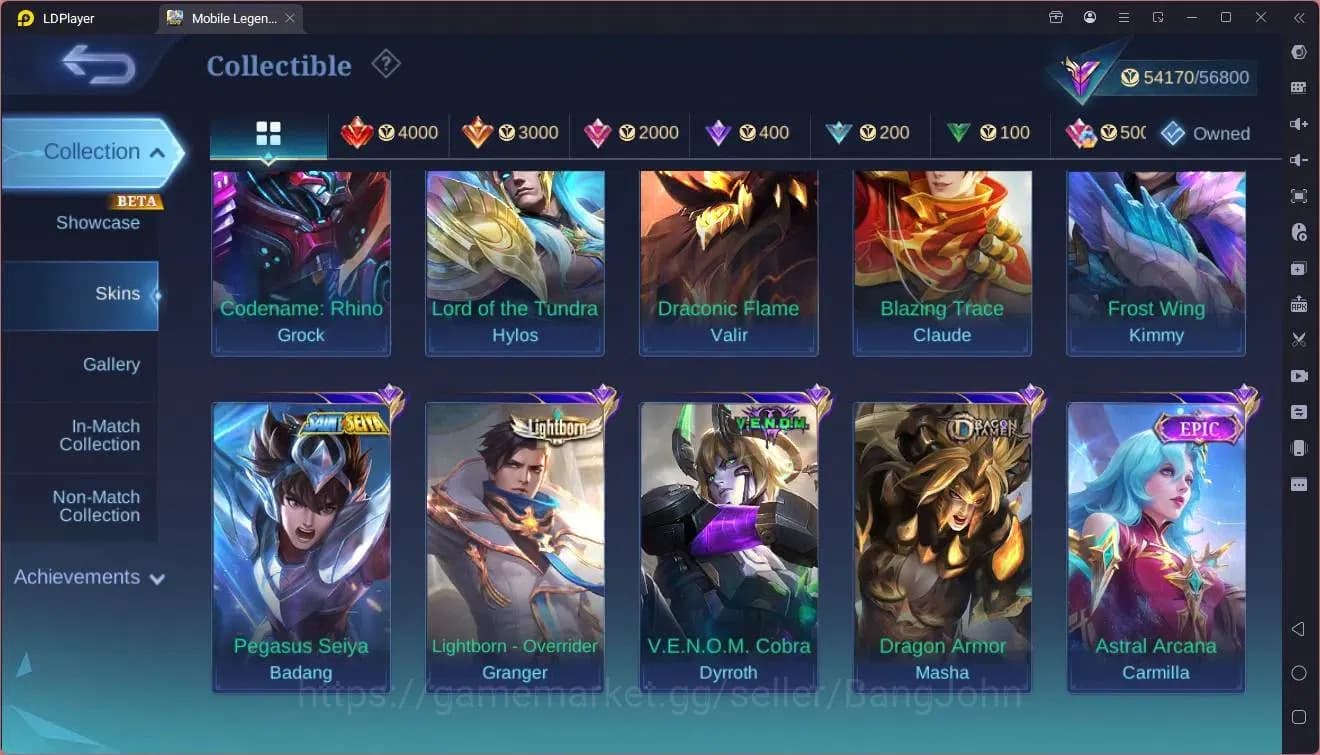 Mobile Legends: Bang Bang Accounts Global|Hero 119|Skin 215|Renowned|KOF GS,Karina|CC image 13