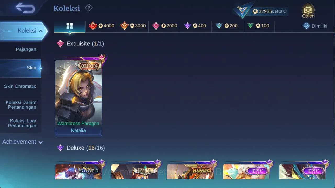 Mobile Legends: Bang Bang Accounts hero 107 skin 170+ saber Layla, dragon ling, blazi image 3