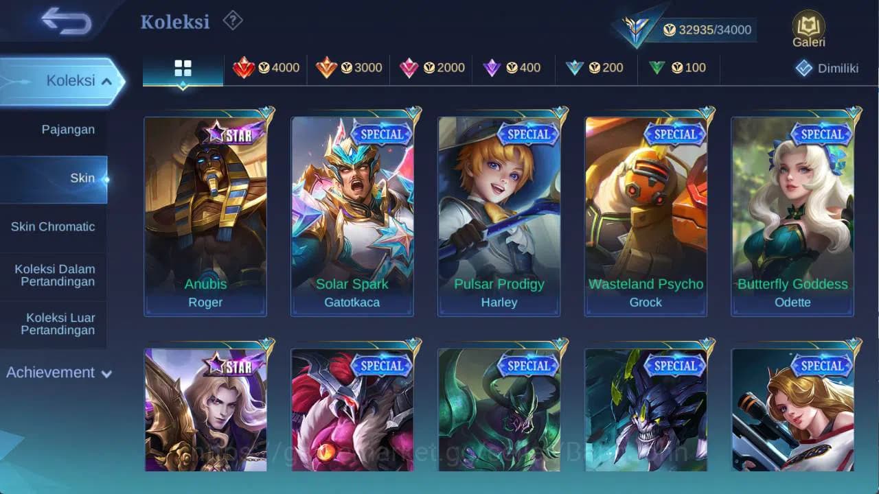 Mobile Legends: Bang Bang Accounts hero 107 skin 170+ saber Layla, dragon ling, blazi image 7
