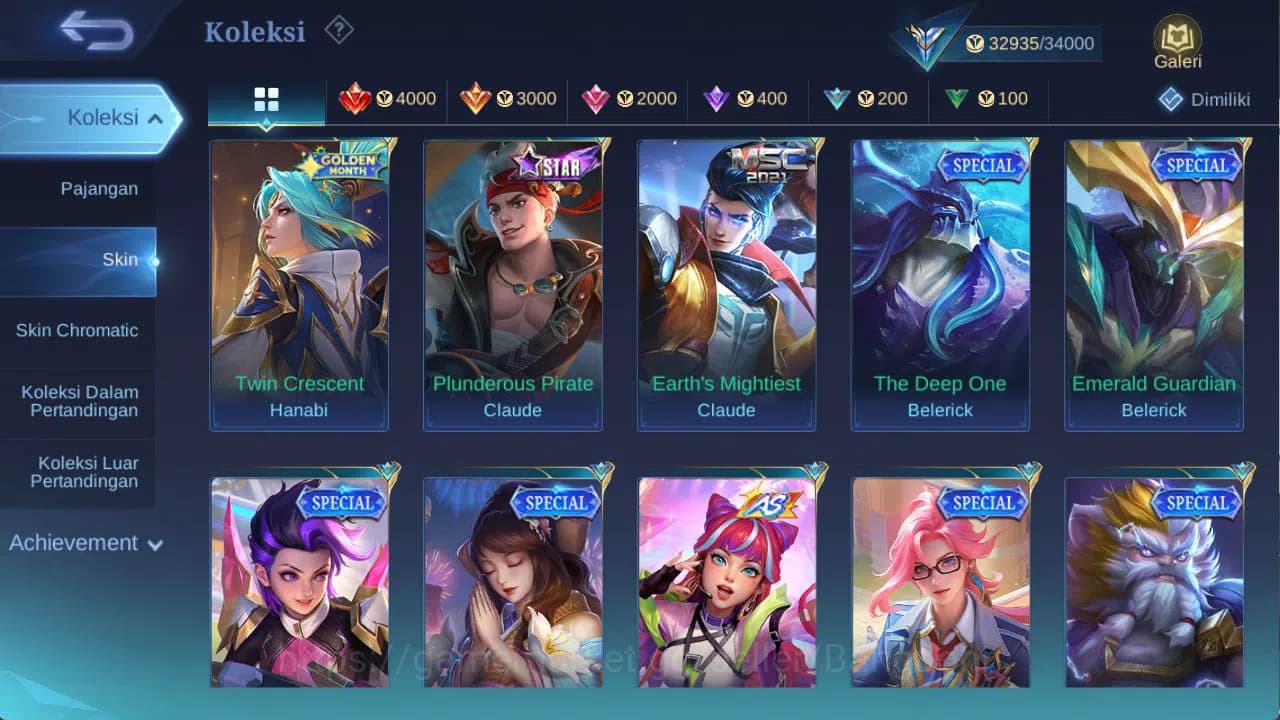 Mobile Legends: Bang Bang Accounts hero 107 skin 170+ saber Layla, dragon ling, blazi image 8