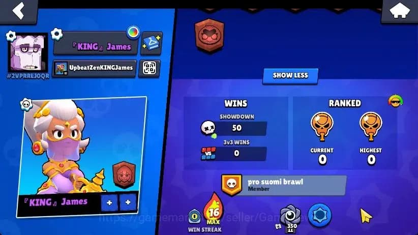 Brawl Stars Accounts 1135 Trophy|5K Bling|16 Brawlers 3 Max Lvl [Shelly image 2