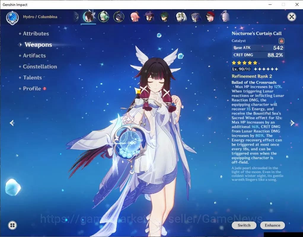 Genshin Impact Accounts ASIA|AR 57|6 Limit+11(*5WeP)|(ColumbinaC1,Ineffa,Y image 10