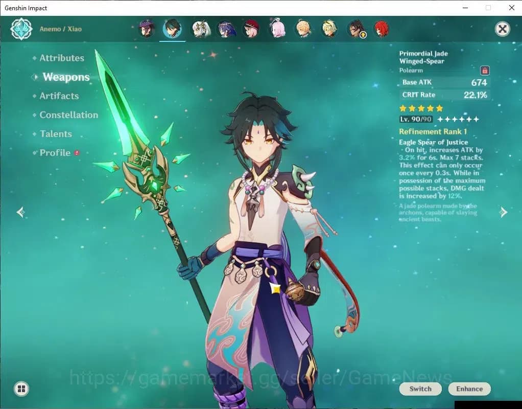 Genshin Impact Accounts ASIA|AR 57|6 Limit+11(*5WeP)|(ColumbinaC1,Ineffa,Y image 13