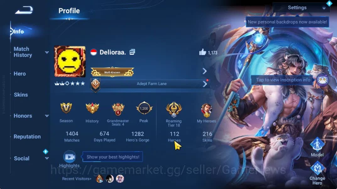 Honor of Kings Accounts Hero112 Skin278|Feyd(Bleach),Zhang Fei(Precious),W image 20