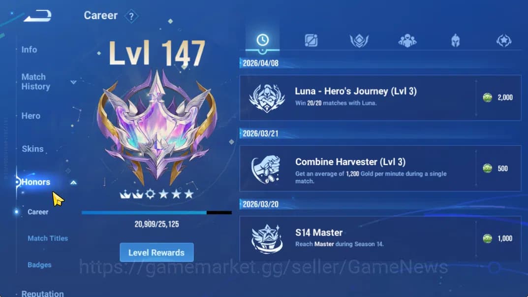 Honor of Kings Accounts Hero112 Skin278|Feyd(Bleach),Zhang Fei(Precious),W image 26