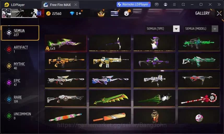 Free Fire Accounts Indonesia | Vault 189 | Evo M1014 Draco Lv5 | M188 image 1