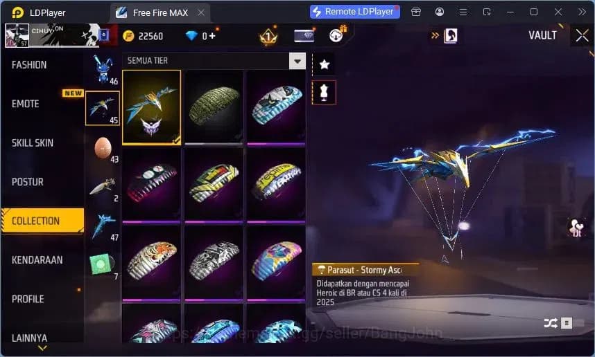 Free Fire Accounts Indonesia | Vault 189 | Evo M1014 Draco Lv5 | M188 image 10