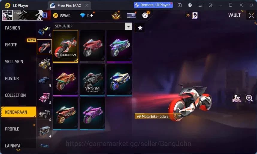 Free Fire Accounts Indonesia | Vault 189 | Evo M1014 Draco Lv5 | M188 image 5