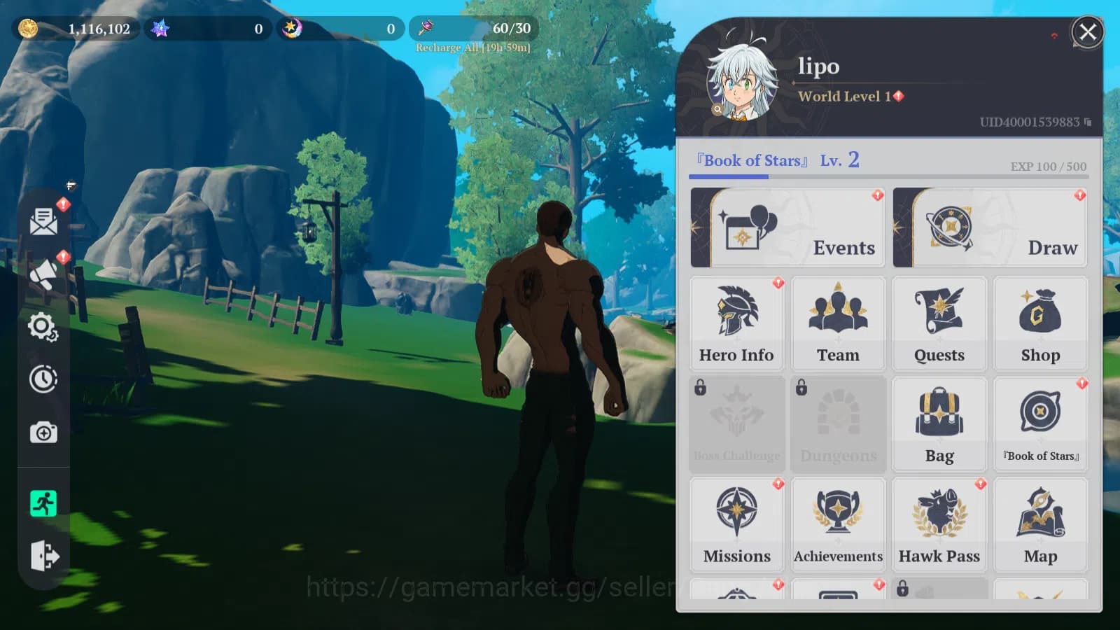 The Seven Deadly Sins: Origin Accounts EUROPE|Fresh Starter Lvl 2|4 SSR|EscanorP1,Guila,K image 1