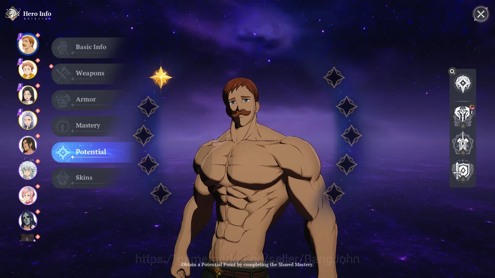 The Seven Deadly Sins: Origin Accounts EUROPE|Fresh Starter Lvl 2|4 SSR|EscanorP1,Guila,K image 5