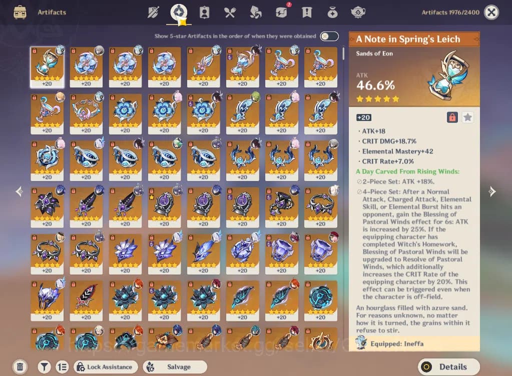 Genshin Impact Accounts ASIA|AR58|PremTeam Flins|8Limited+6(*5Weapon)|Inef image 8