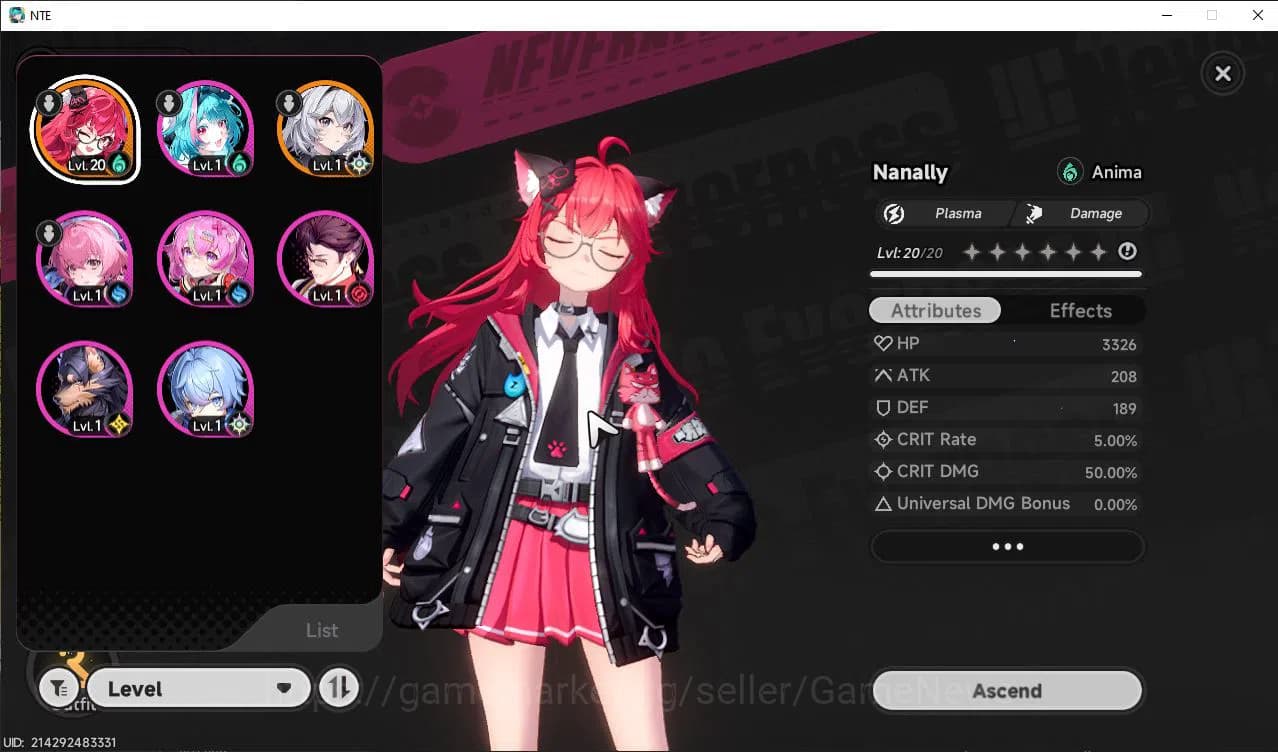 Neverness to Everness Accounts GLOBAL EU |HL 3| 1 SSR Limited Nanally+Car Livery image 1