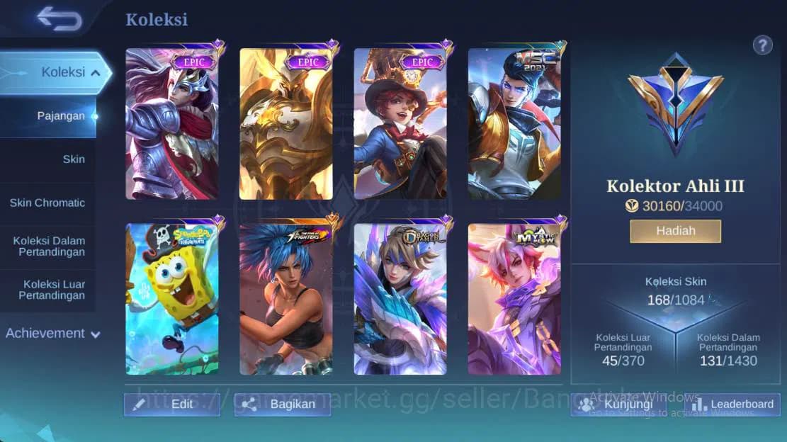Mobile Legends: Bang Bang Accounts Hero 131, Skin 166 create granger, christ eudora image 2
