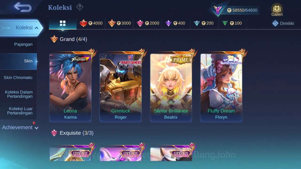 Mobile Legends: Bang Bang Accounts GLOBAL Hero 101 Skin 213 | Prime Beatrix | Luckybo image 1