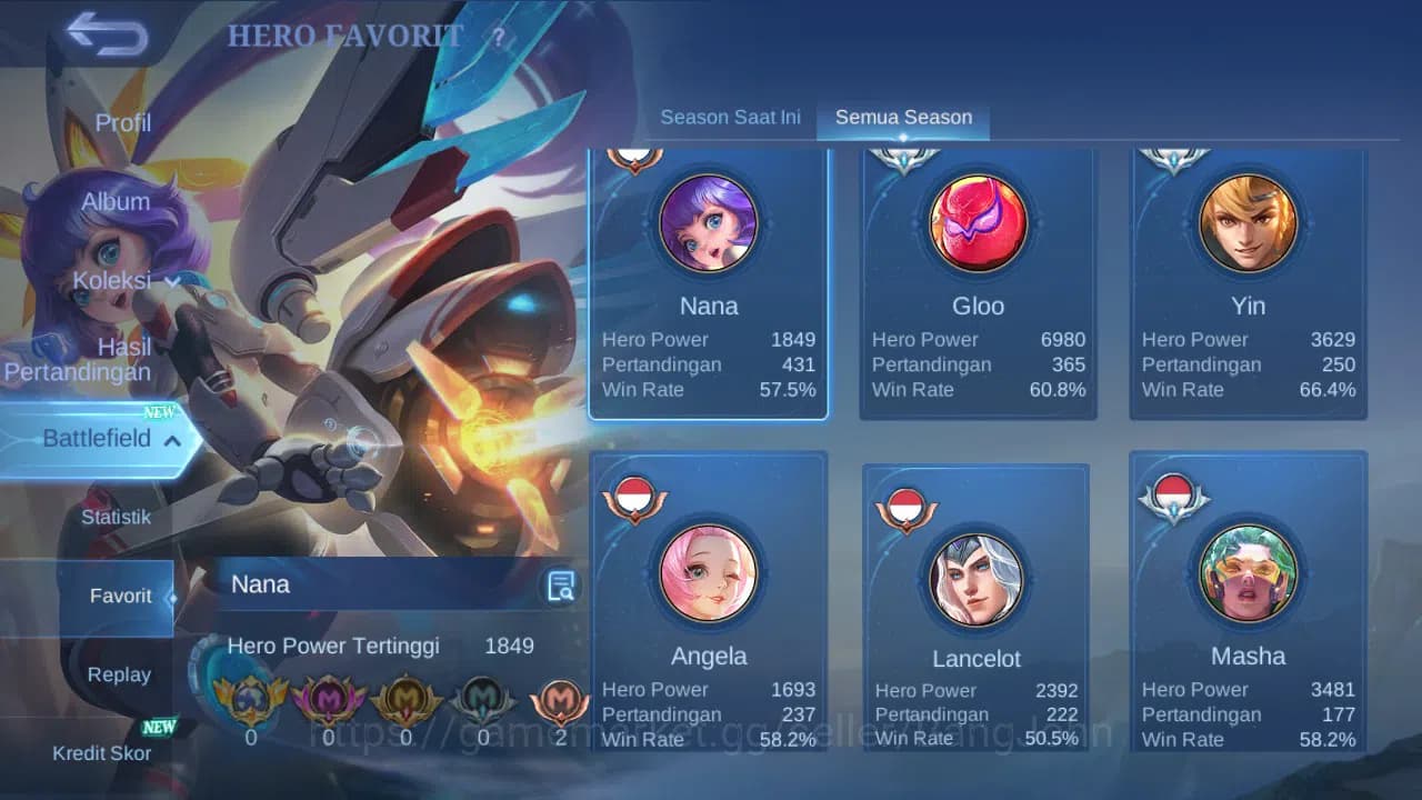 Mobile Legends: Bang Bang Accounts GLOBAL Hero 101 Skin 213 | Prime Beatrix | Luckybo image 16