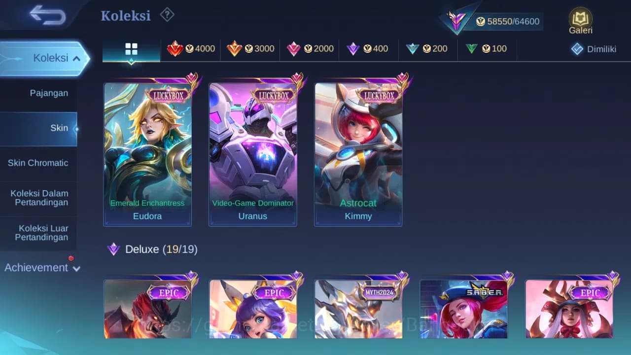 Mobile Legends: Bang Bang Accounts GLOBAL Hero 101 Skin 213 | Prime Beatrix | Luckybo image 2