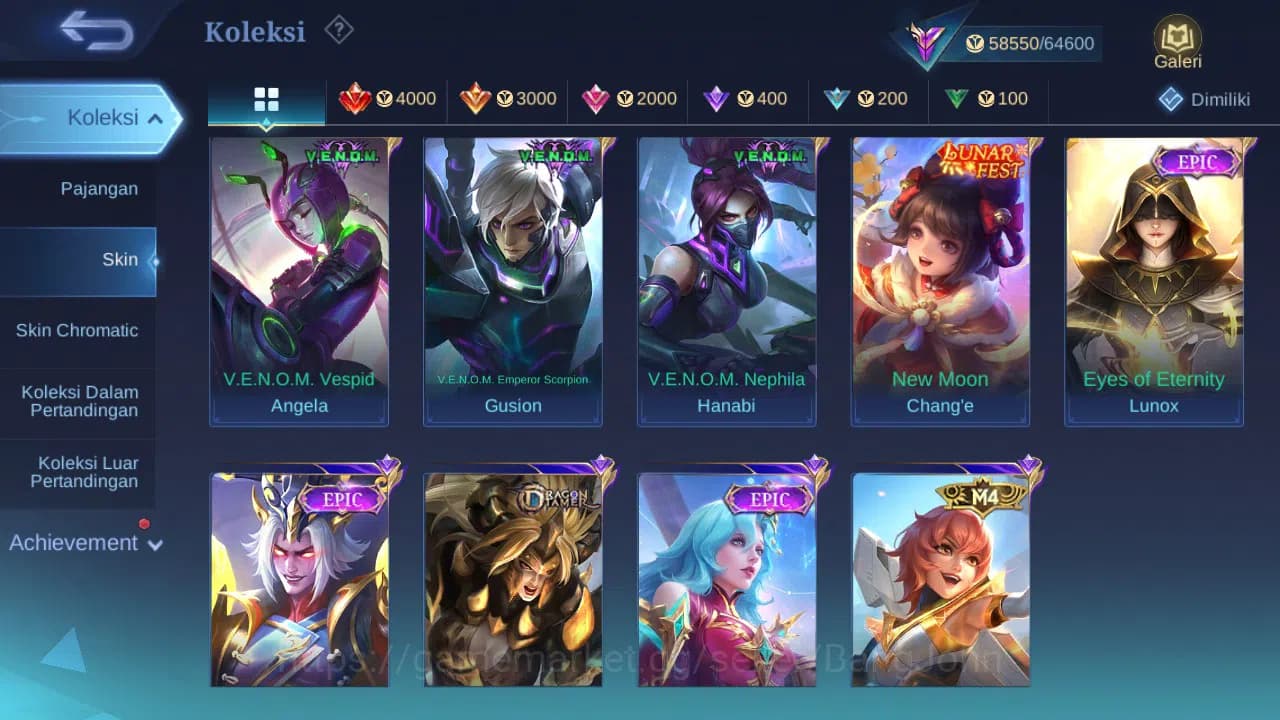 Mobile Legends: Bang Bang Accounts GLOBAL Hero 101 Skin 213 | Prime Beatrix | Luckybo image 5