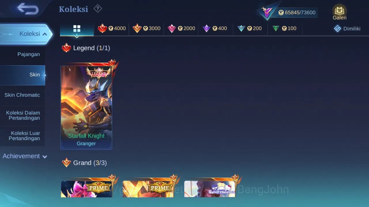 Mobile Legends: Bang Bang Accounts GLOBAL Hero 85 Skin 227 Legend Granger | CC Grange image 1