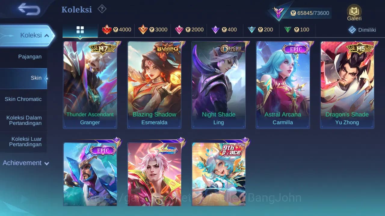 Mobile Legends: Bang Bang Accounts GLOBAL Hero 85 Skin 227 Legend Granger | CC Grange image 7