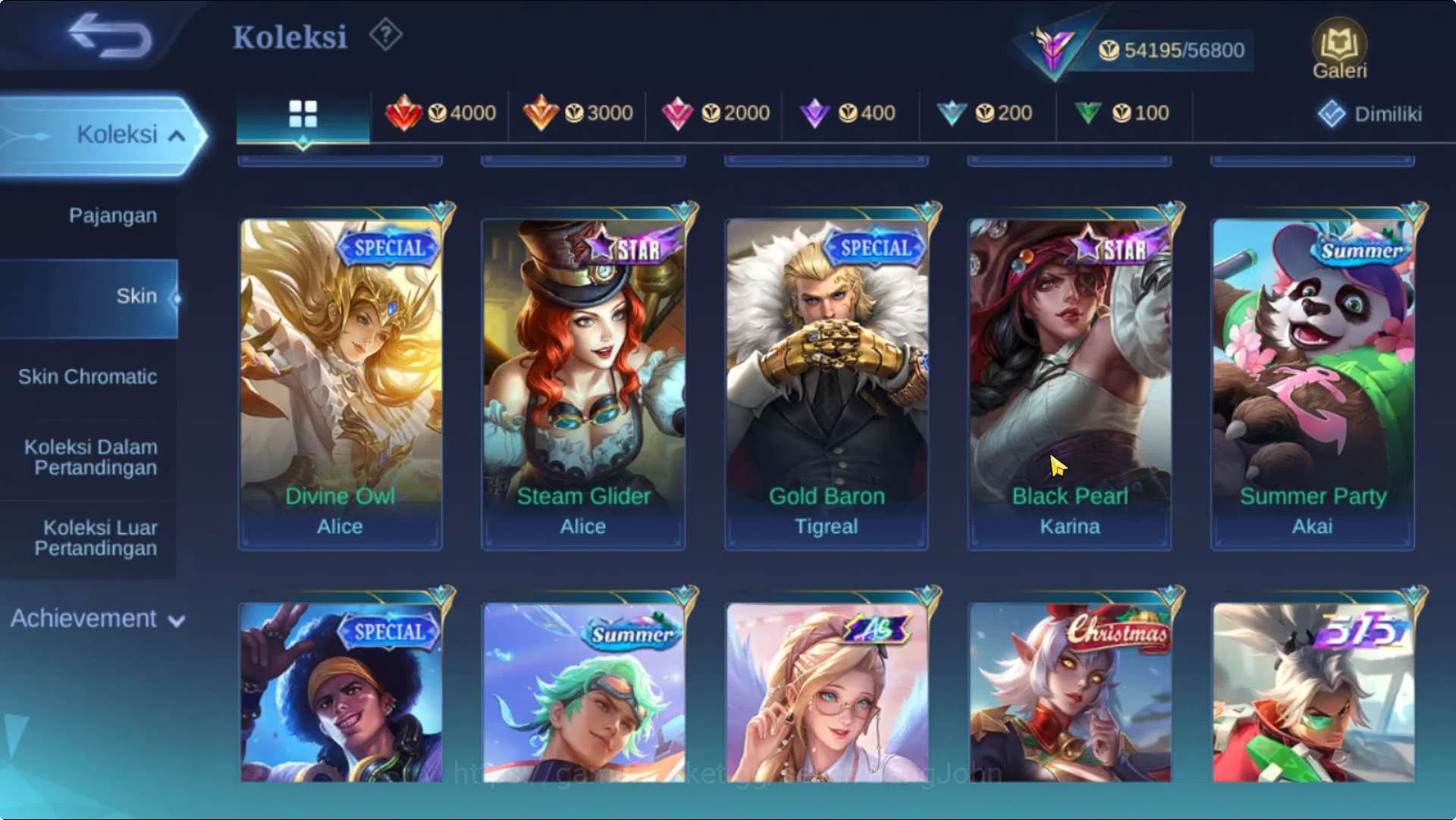 Mobile Legends: Bang Bang Accounts Hero 131 Skin 281 | CC Parsha+Natalia, KOF Karina, image 14