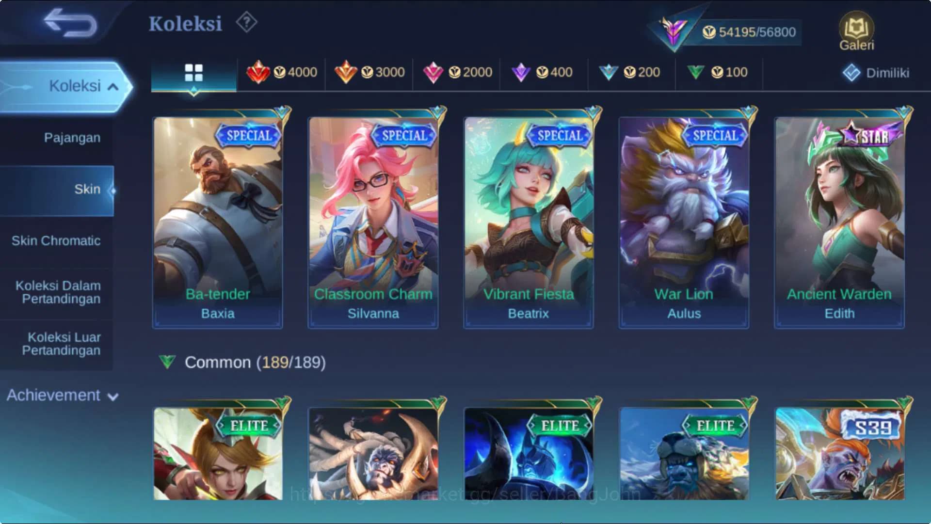 Mobile Legends: Bang Bang Accounts Hero 131 Skin 281 | CC Parsha+Natalia, KOF Karina, image 18