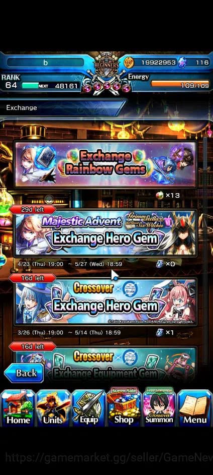 Grand Summoners Accounts Global|Rank 64|116 CC|15 Ascend+5 TW|[Roy,S Miyu,I image 6