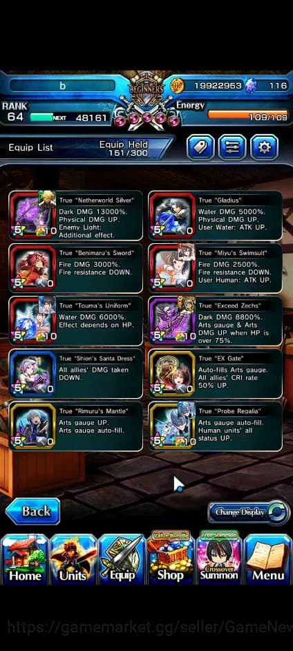 Grand Summoners Accounts Global|Rank 64|116 CC|15 Ascend+5 TW|[Roy,S Miyu,I image 8