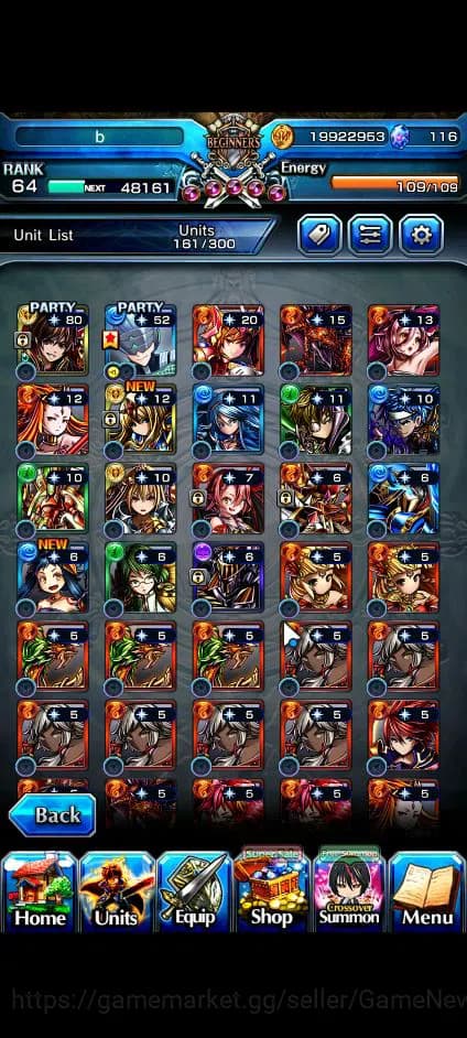 Grand Summoners Accounts Global|Rank 64|116 CC|15 Ascend+5 TW|[Roy,S Miyu,I image 9