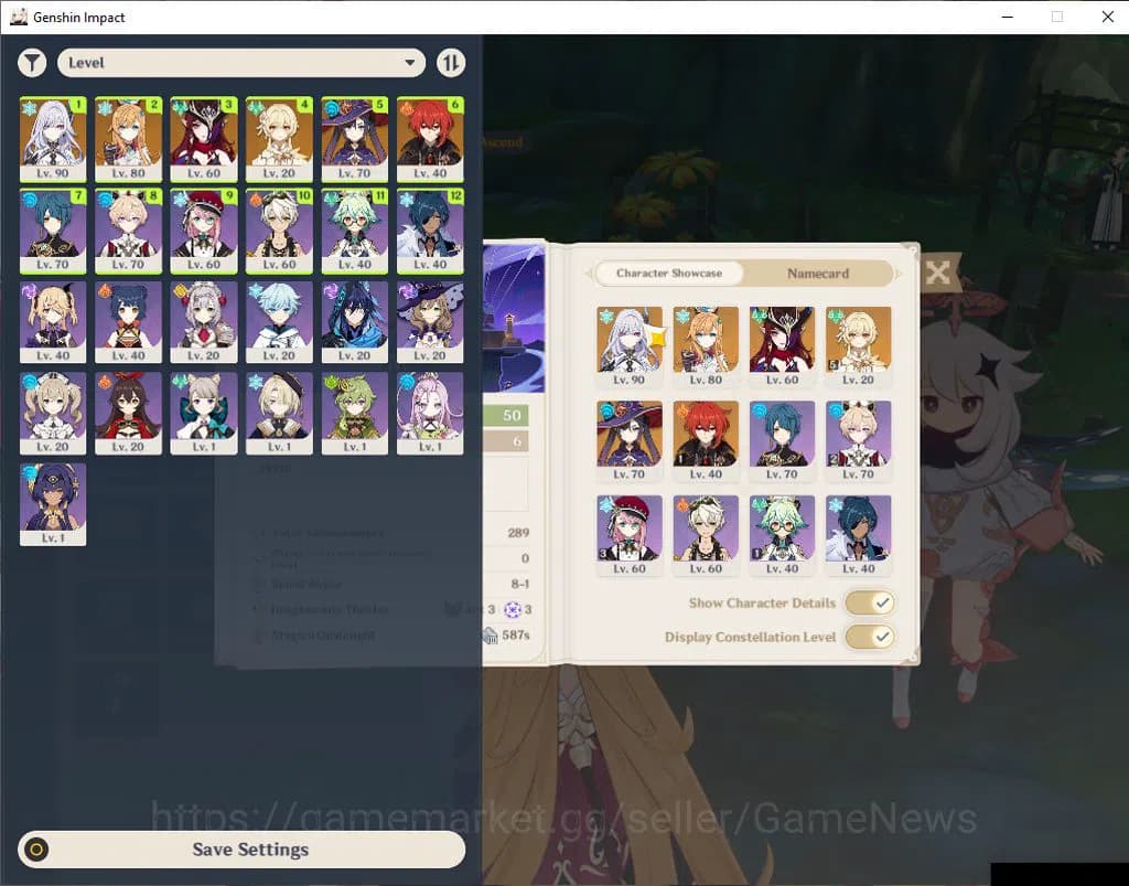 Genshin Impact Accounts ASIA|AR 50|3 Limited +2(*5Weapon)|Chasca+Sign,Skir image 1