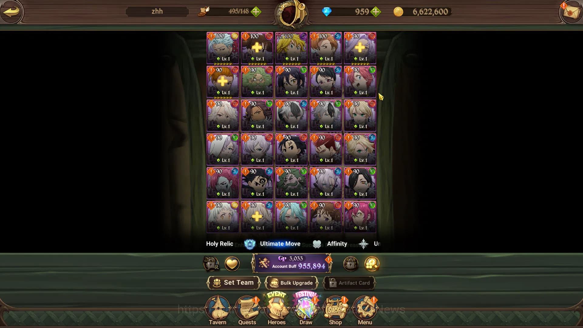 The Seven Deadly Sins: Grand Cross Accounts Asia|955K CC|Starter Ch4|959 DM|1 UR+Collab Fire F image 5