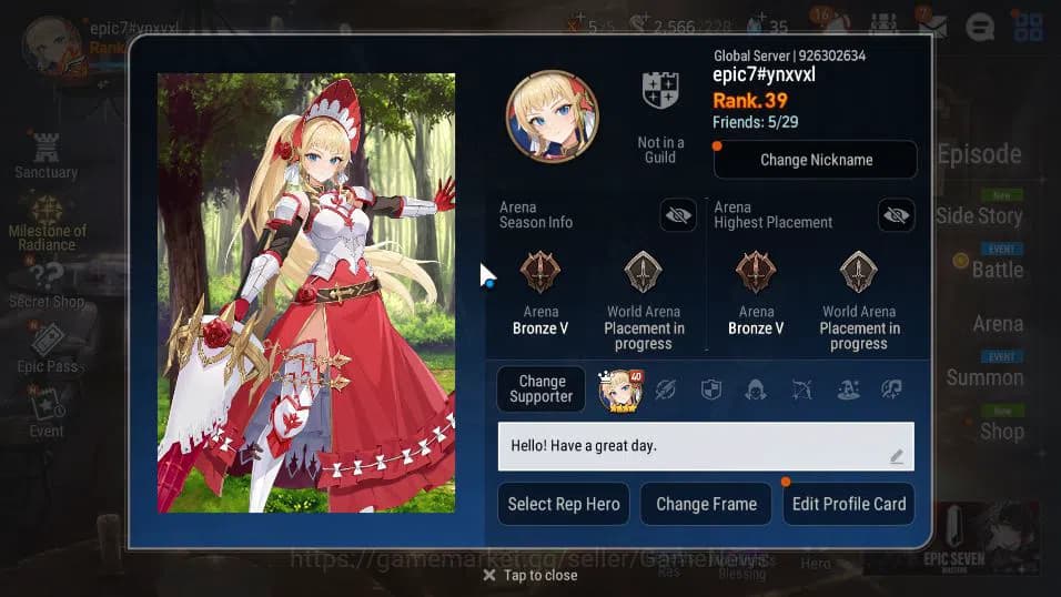 Epic Seven Accounts GLOBAL Unverif|New Era|6 ML(Salome,LOTScales,Har s image 18