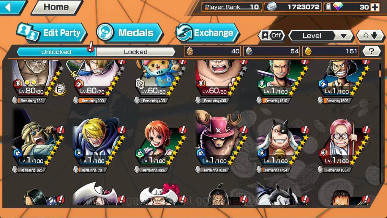 One Piece Bounty Rush Accounts GLOBAL | ex 4 onighasima zoro, St ethanbaron, FR s image 4