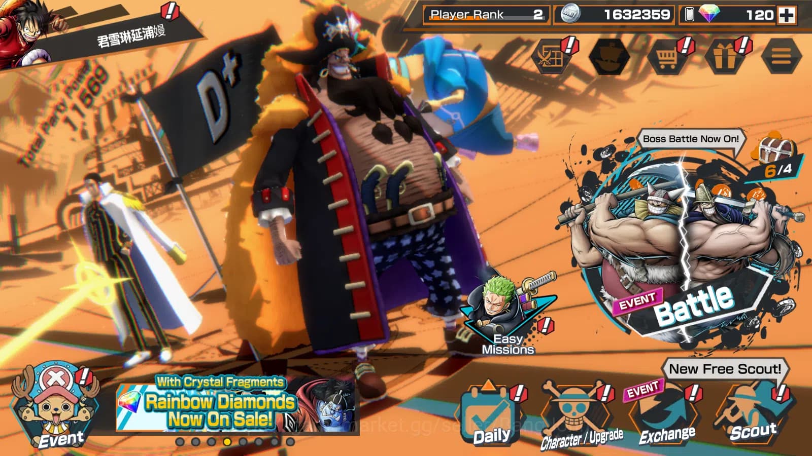 One Piece Bounty Rush Accounts Global | 6EX | The5elder Saturn,4Emperor teach,Swo image 1
