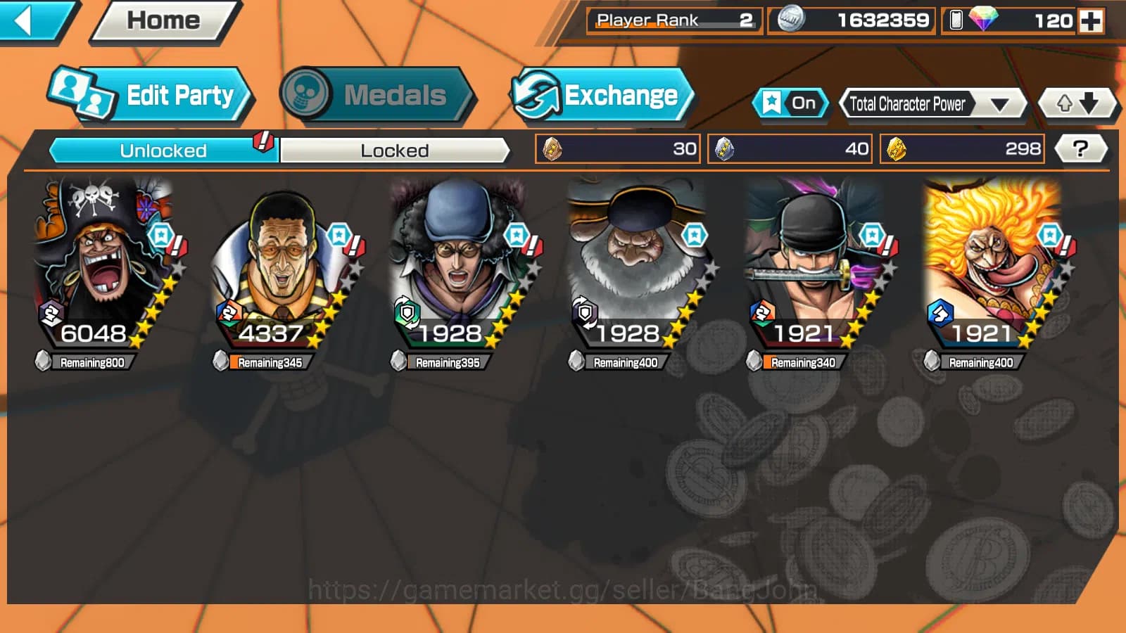 One Piece Bounty Rush Accounts Global | 6EX | The5elder Saturn,4Emperor teach,Swo image 2