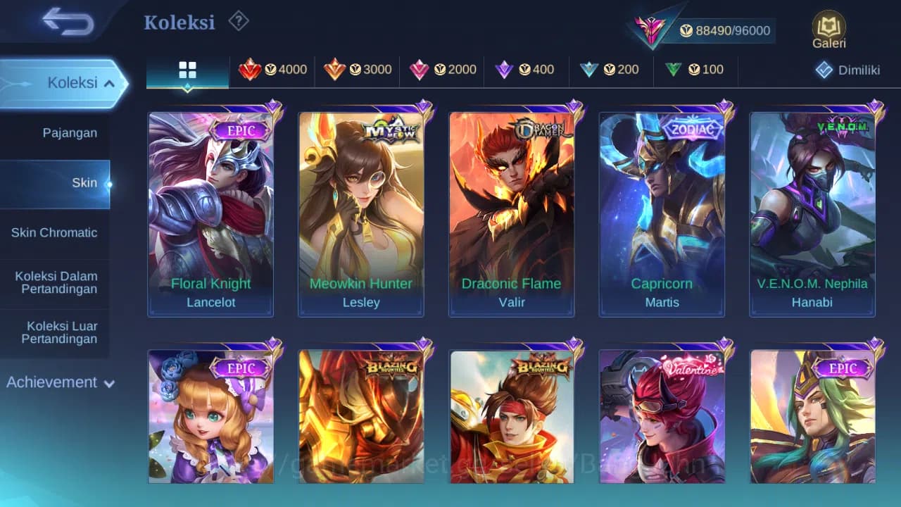 Mobile Legends: Bang Bang Accounts Hero 131 Skin 326 | KOF Gusion | Prime Beatrix | L image 8