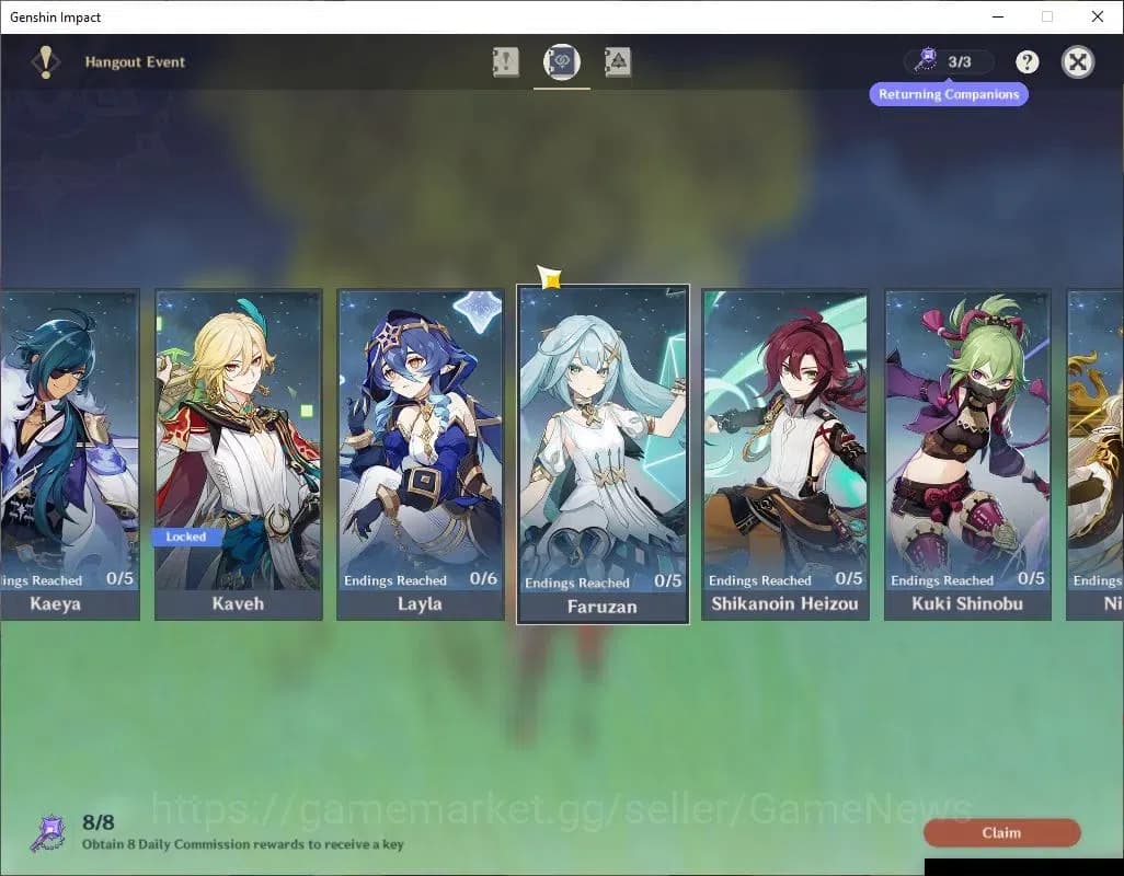 Genshin Impact Accounts Asia|AR 57|8 Limit +5(*5Wep)|Clorinde,Furina,Raide image 16