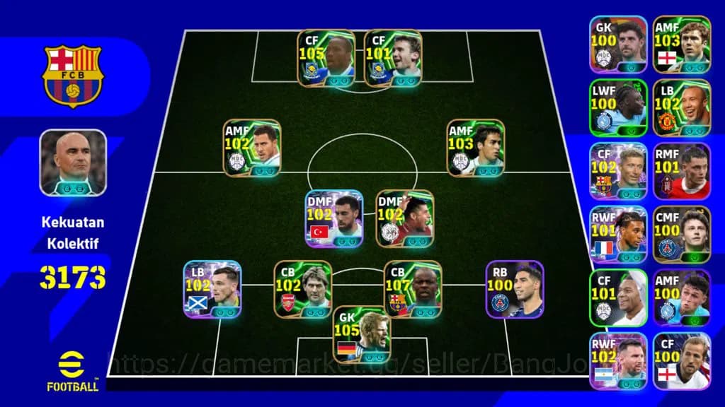 eFootball Accounts Android|Pw 3173|Drogba epic,liliam thuram epic,oli image 1