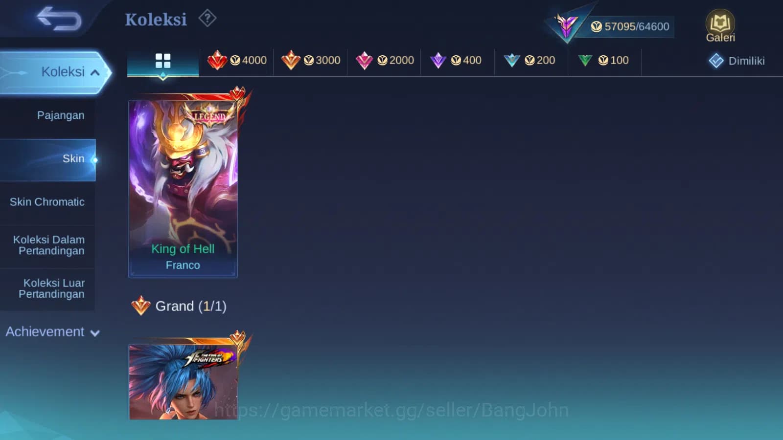 Mobile Legends: Bang Bang Accounts Hero 131 Skin 273 | Legend Franco | Annual Angela image 2