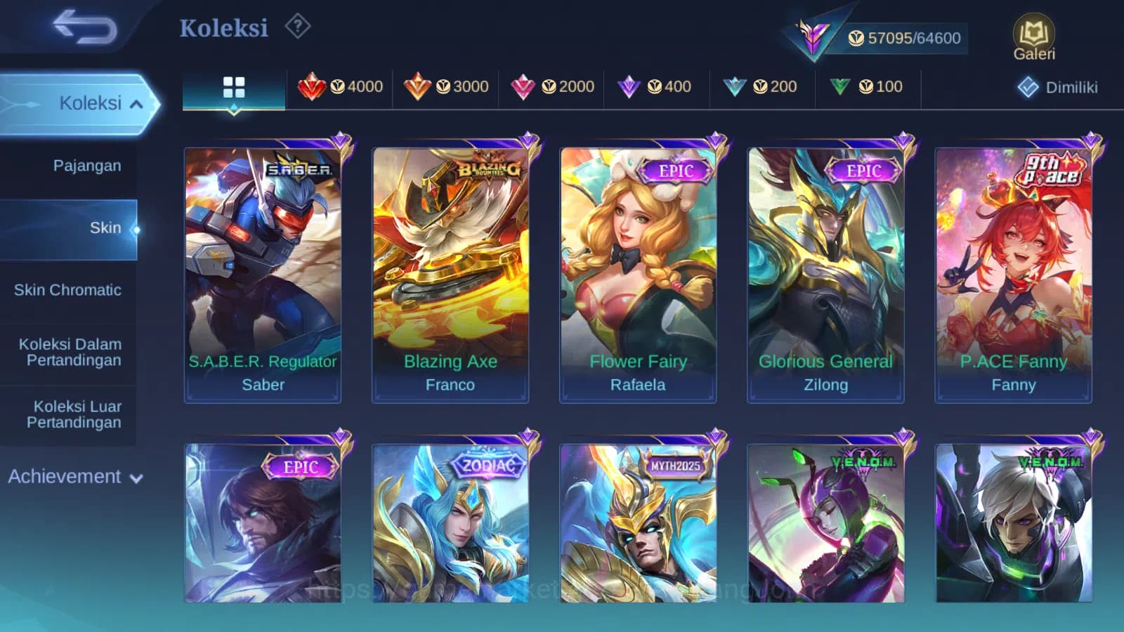 Mobile Legends: Bang Bang Accounts Hero 131 Skin 273 | Legend Franco | Annual Angela image 5