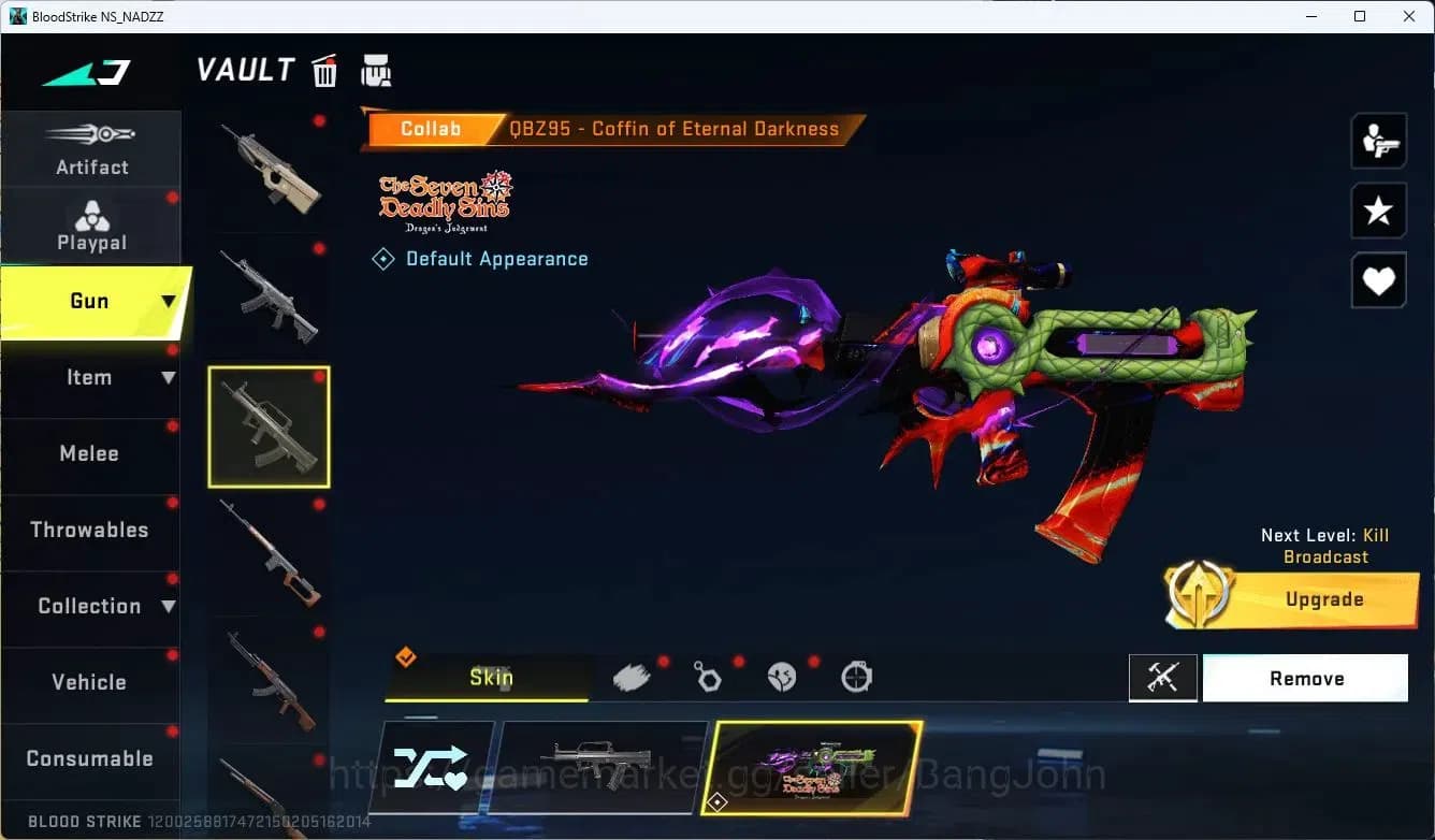 Blood Strike Accounts ASIA| AOT FAL|7DS QBZ95|3 Limited Gun: MP155, AR97 image 12