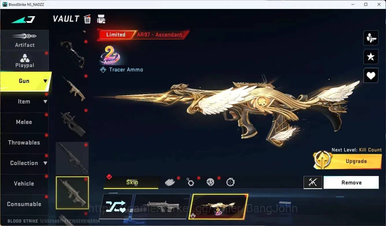 Blood Strike Accounts ASIA| AOT FAL|7DS QBZ95|3 Limited Gun: MP155, AR97 image 8