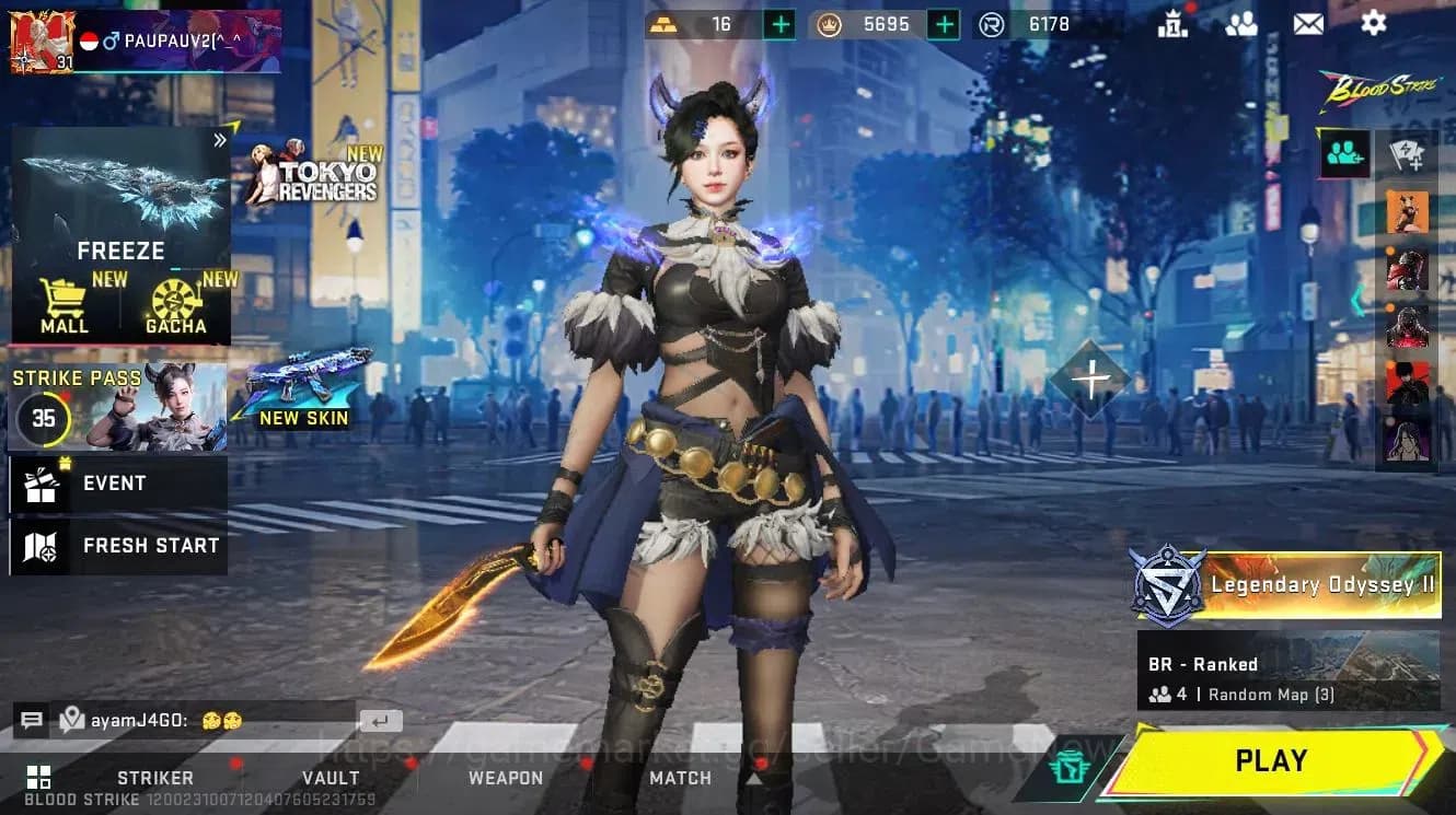 Blood Strike Accounts ASIA|ETERNAL DEagle-Scorpius|Melee KUKRI+ULTRA[RAN image 1