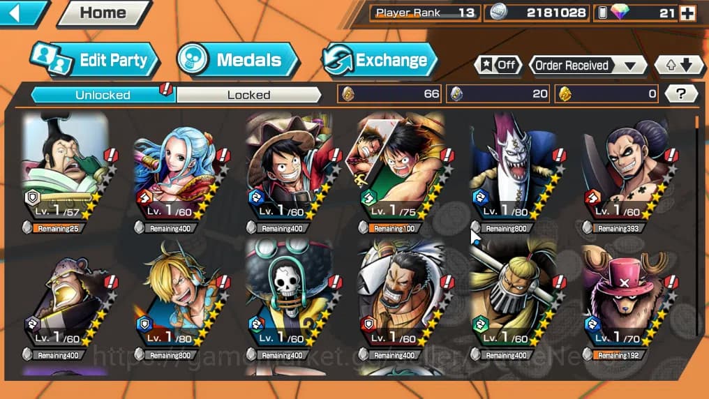 One Piece Bounty Rush Accounts Global|3EX 1MAX|The4Emperor Teach,BMO Kaido,GP New image 8