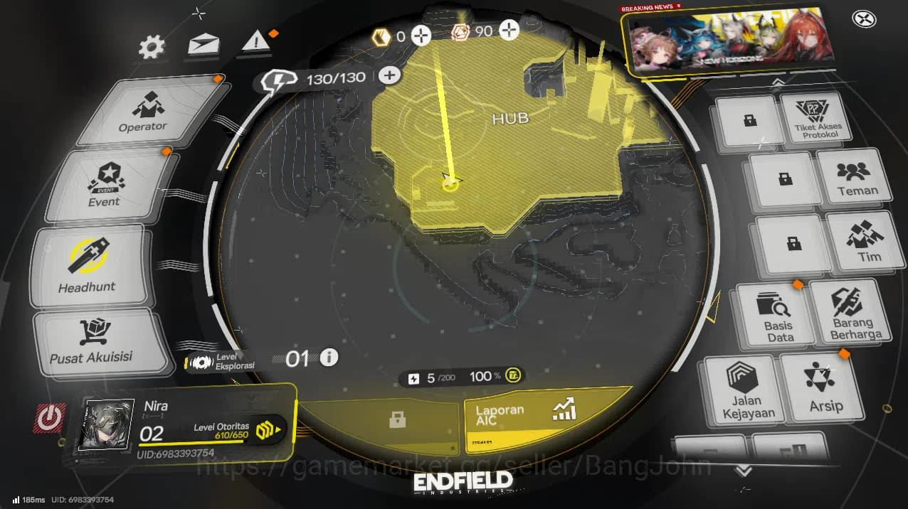 Arknights: Endfield Accounts Starter Lv2 Open UI | NA/EU | Beginner On | SSR La image 1