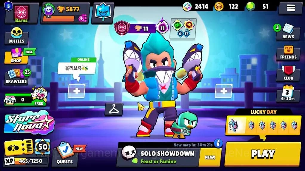 Brawl Stars Accounts 5877 Trophy|2,4K Bling|29 Brawlers 3 Max Lvl |9 Ep image 1